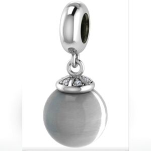 Endless Jennifer Lopez White Moon Eclipse Crystal Sterling Silver Charm